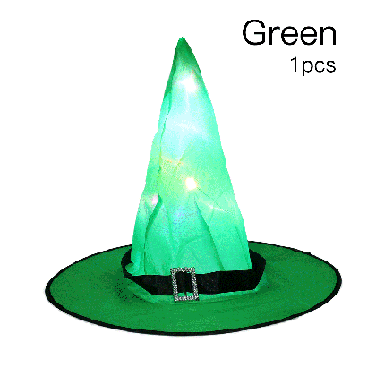 hqzy halloween decorations witch hat outdoor hanging lighted costumes accessories 2021 horror nights holograpic trash can medium
