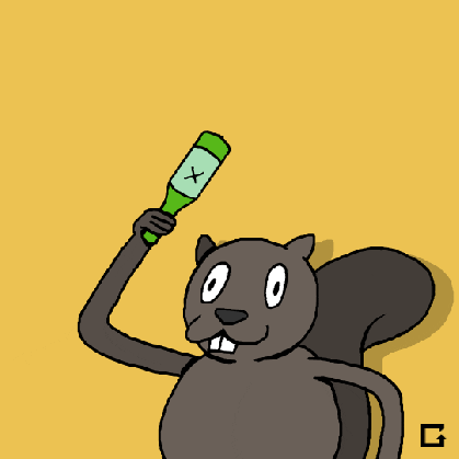 drunk squirrel gif by jared d weiss find share on giphy medium