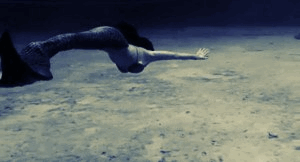 gif black and white underwater fantasy sea swimming bubbles mermaid medium