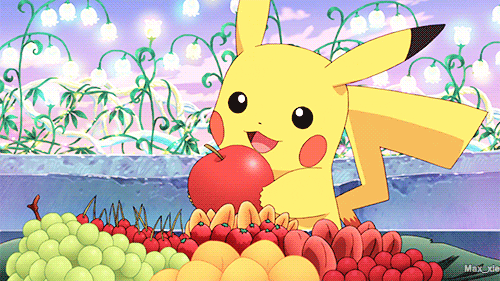 pikachu eating gifs find share on giphy medium