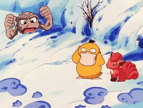 pokemon snow gif find share on giphy medium