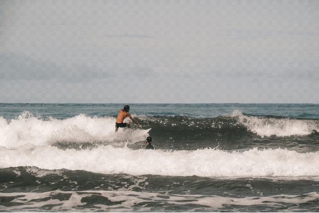 surfing in dominical one of the best spots costa rica casa kia ora small ocean waves medium