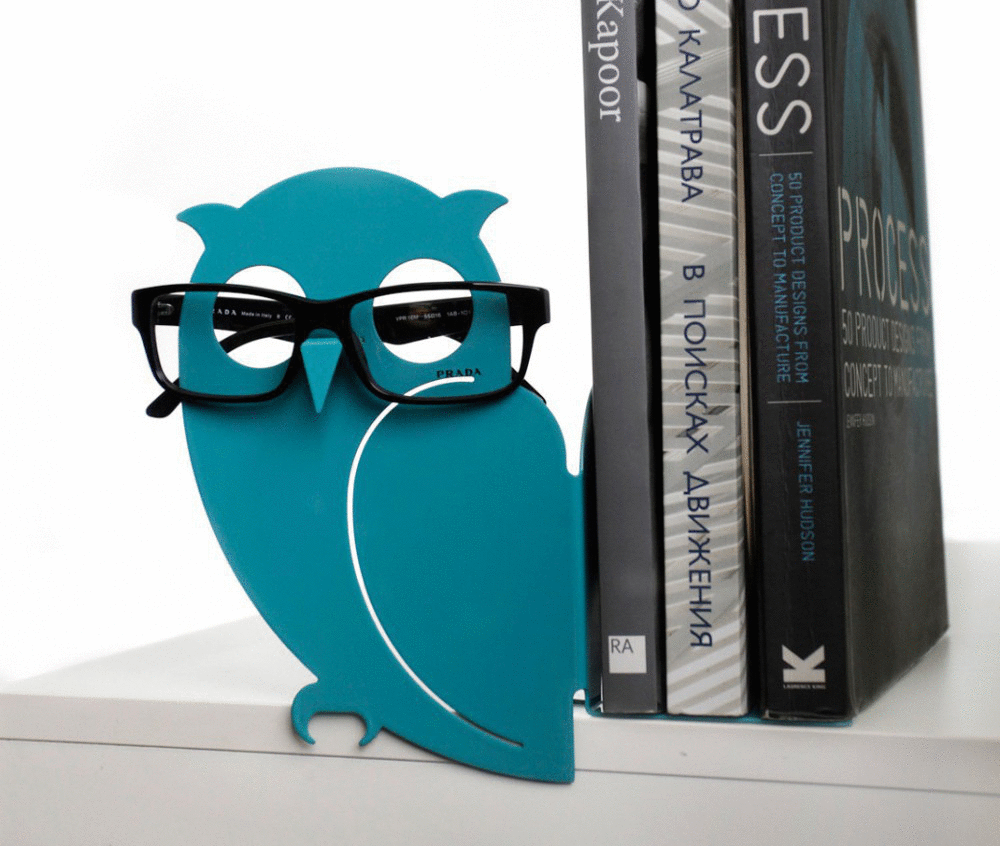 the bespectacled owl bookends turquoise gift ideas medium