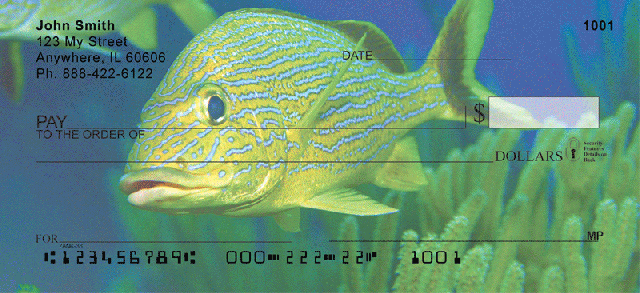 tropical fish personal checks medium