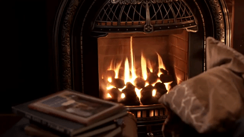 winter fireplace tumblr medium