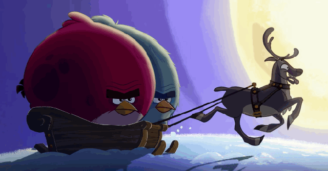 christmas snow gif by angry birds find share on giphy medium