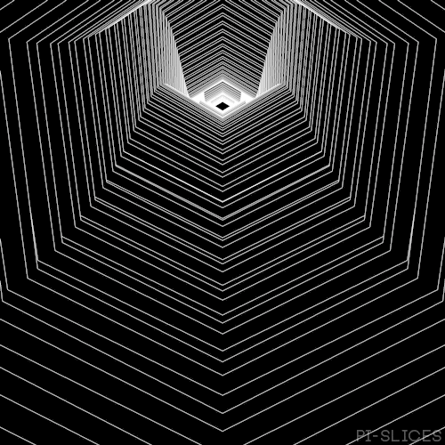 pi slices hex tunnel 171003 optical illusions pinterest medium