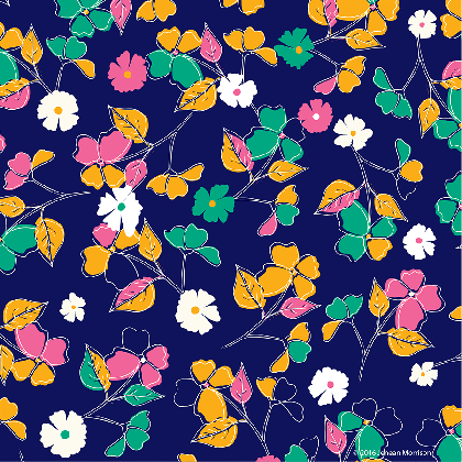 floral pattern animated jenean morrison art design purple background medium