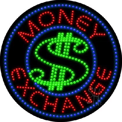 money exchange led sign financial led signs every thing neon medium
