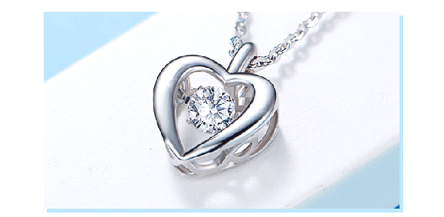 925 sterling silver heart shape pendant necklace for women at medium