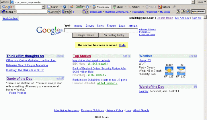google homepage an end to an era the think ebiz blog medium