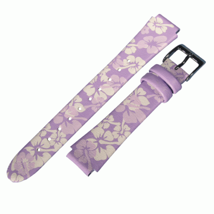 purple flower watch strap for vibralite mini connevans medium