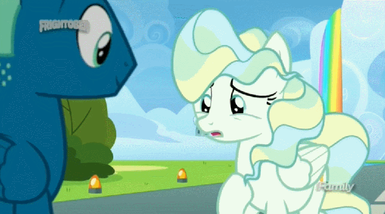 1273545 animated cute gif pony safe screencap sky stinger medium