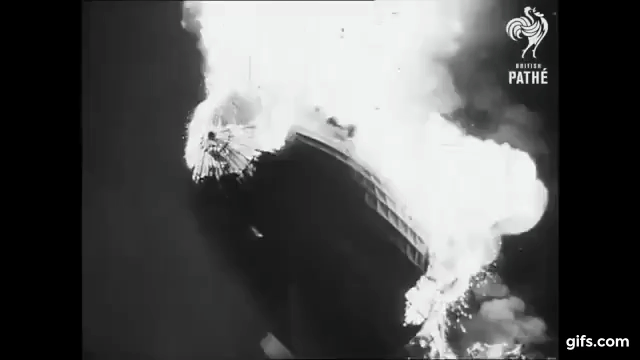 hindenburg disaster real footage 1937 animated gif medium