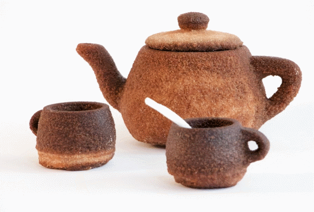 utah tea set 3d printed with tea medium