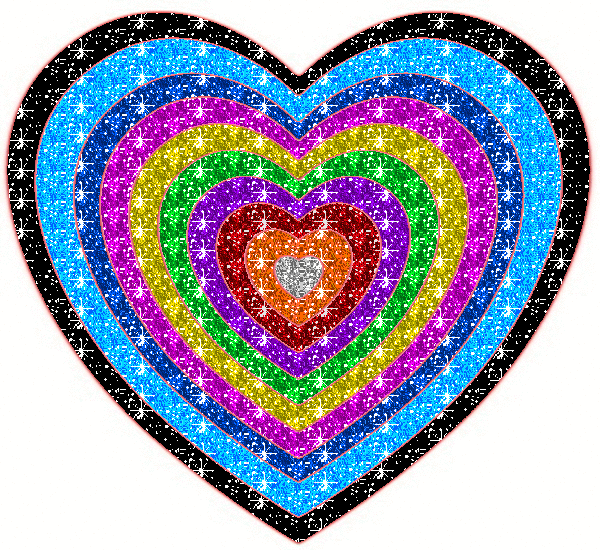 rainbow glittering heart hearts pinterest rainbows heart medium