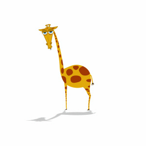 pix of cartoon giraffe modern clipart medium