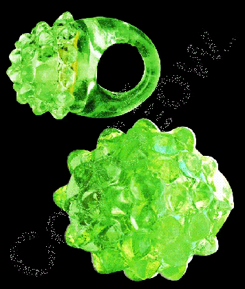 led jelly bumpy rings green 24 pack bongo flashers medium