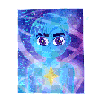 magical boy holographic glitter print medium