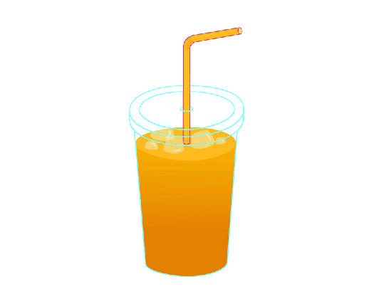 hu is hungry a simple gif of a plastic cup of orange juice medium