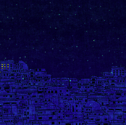 this animated gif of city lights turning on is pretty to look at medium