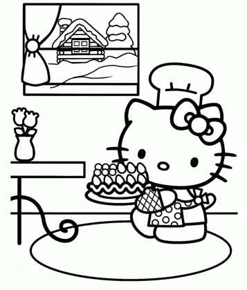 free printable hello kitty coloring pages for kids medium