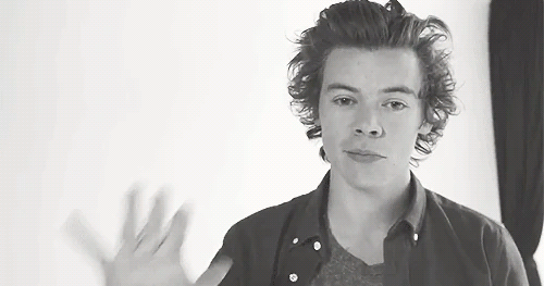 image harry styles waving in black and white gif one direction medium