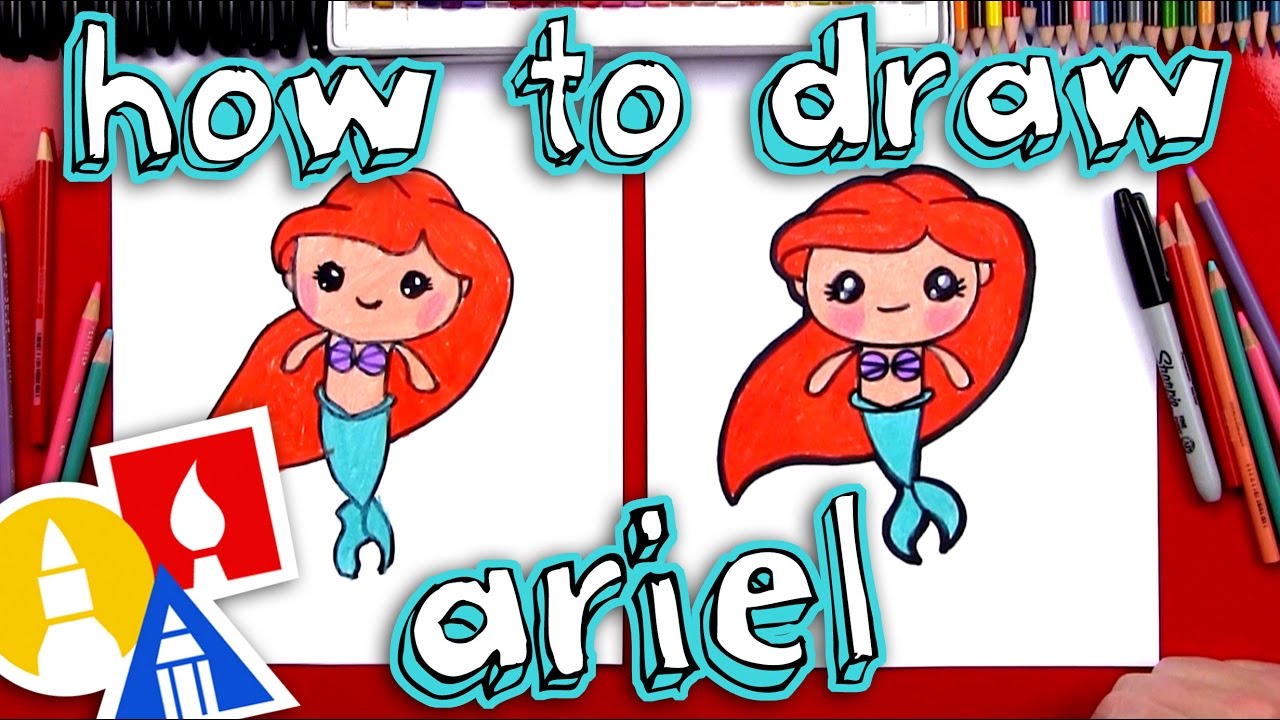 how to draw ariel the little mermaid youtube medium