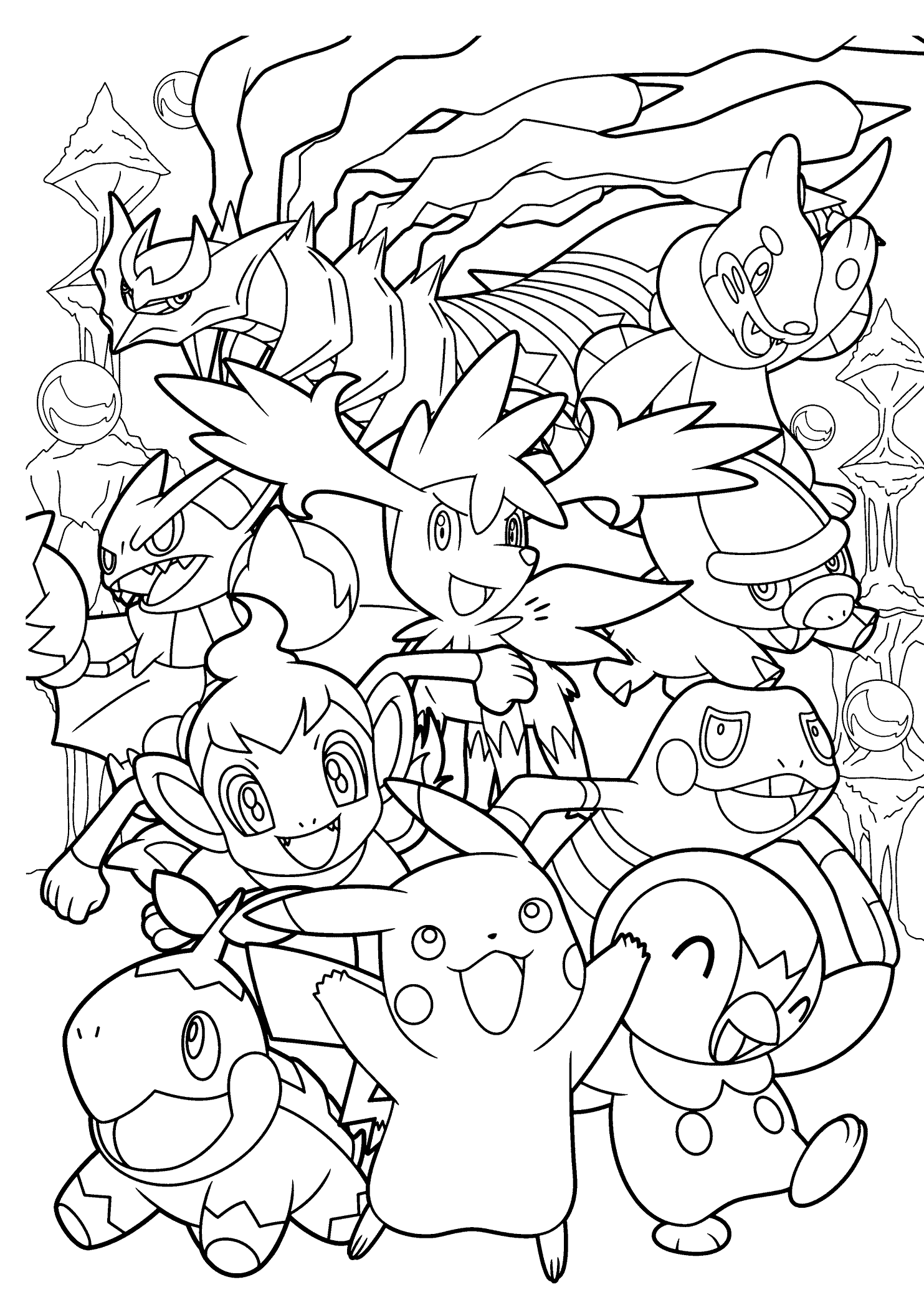 all pokemon anime coloring pages for kids printable free coloring medium