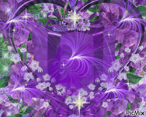 purple flowers and white flowers around a pretty heart purple medium