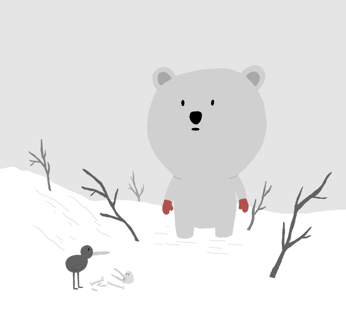 baby bear meets bird gifs pinterest bears illustrators and medium