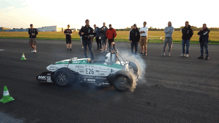 watch this tiny car burn rubber as it sets new ev acceleration medium