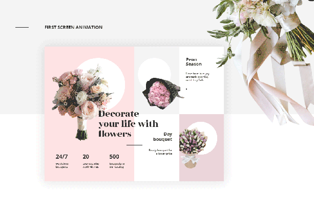 flower boutique e shop ui on behance bouquet of flowers medium
