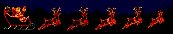 animated santa in sleigh garland christmas lights medium