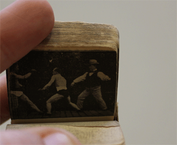 the orphan film symposium identifying an 1897 flip book with fight medium