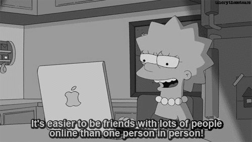 the simpsons quote about tumblr social network online in person medium