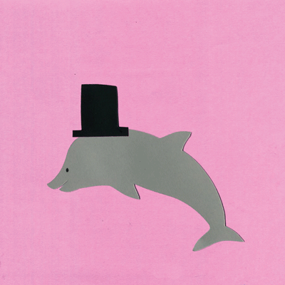 new party member tags paper dolphin craft stop motion top hat cut medium