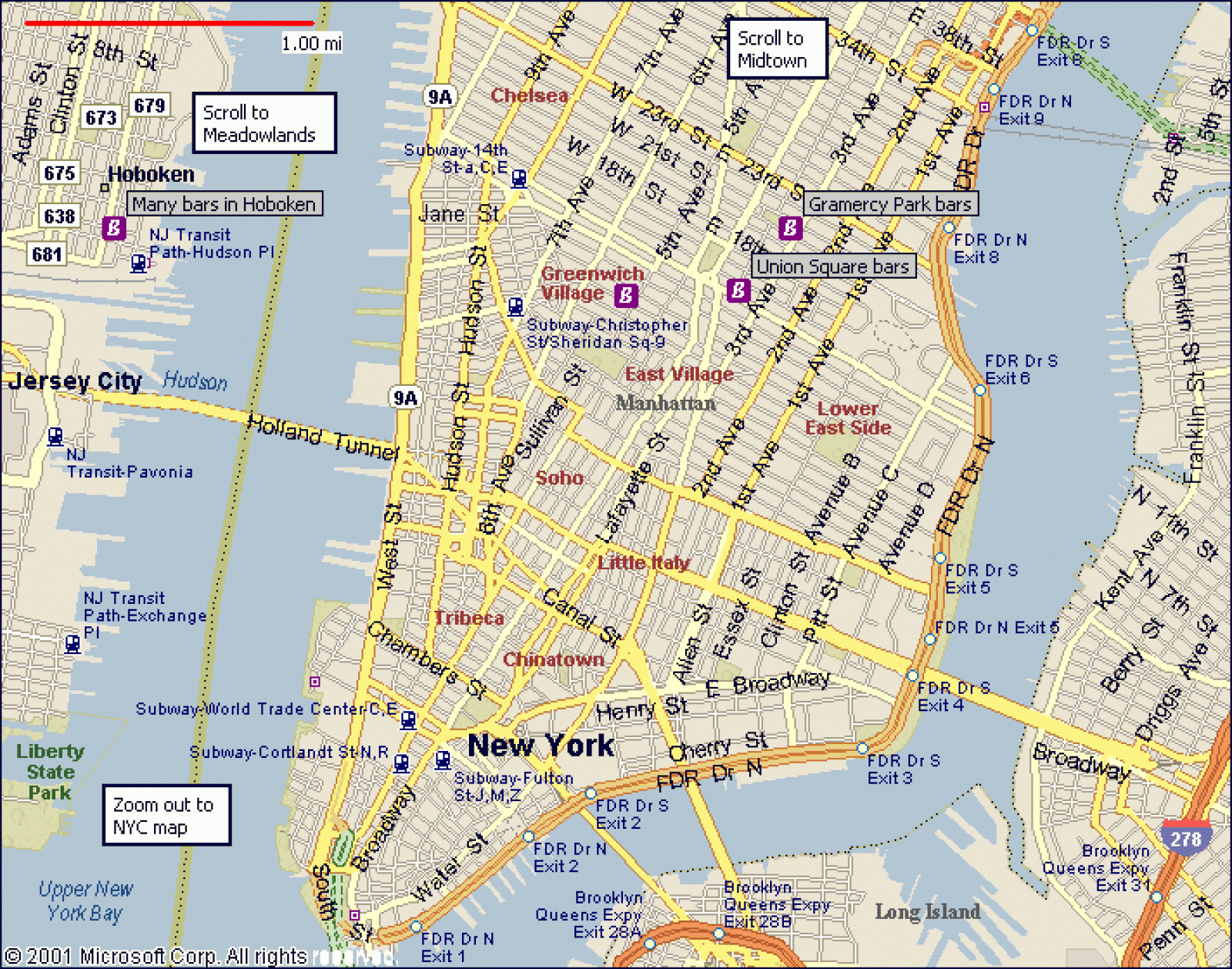 new york city ny new york city lower manhattan map desktop medium