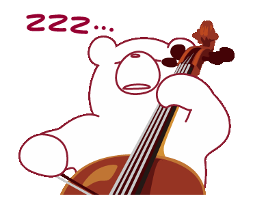 line creators stickers the bear ugokuma he plays a cello example medium
