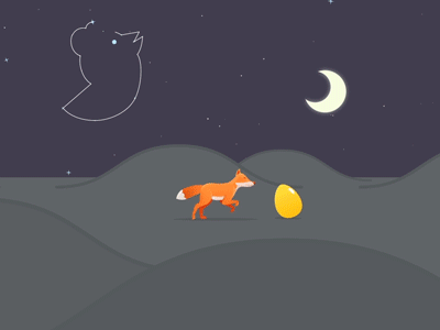 fox in the night by owen chikazawa dribbble medium