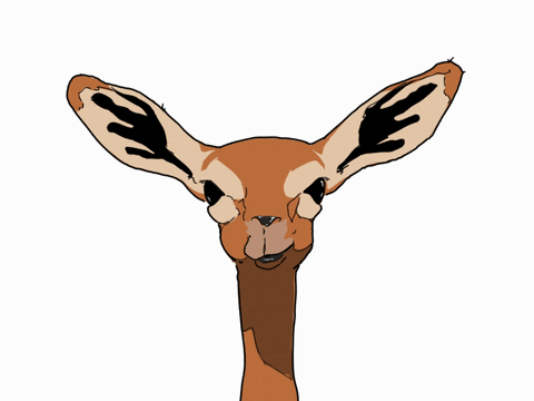 rotoscoped gazelle chewing animation medium