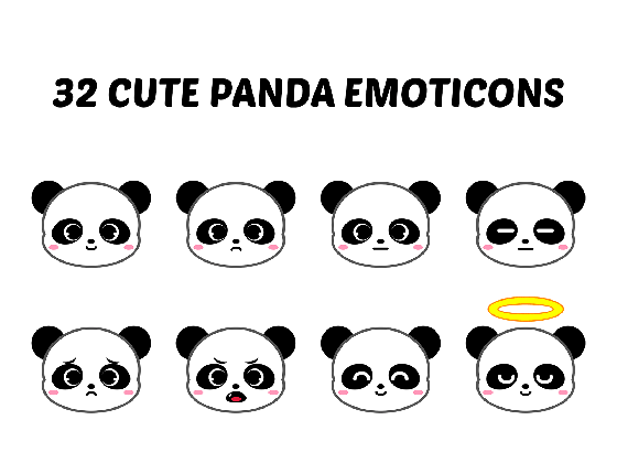 set of cute panda emoticons by miracle valentine on dribbble funny pictures with captions medium