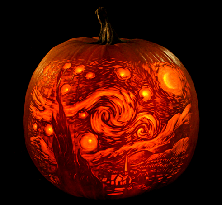 gif art halloween fall autumn seasons carving candle medium