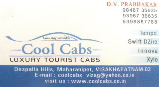 guru raghavendra cool cabs maharanipeta in visakhapatnam vizag medium