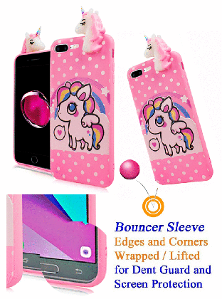 for 5 5 iphone 8 plus case iphone 7 plus phone case 3d unicorn medium