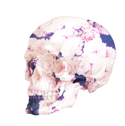 floral skull tumblr medium