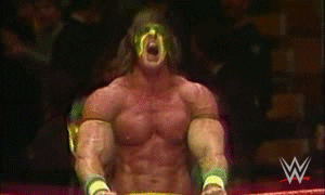 excited the ultimate warrior gif by wwe find share on giphy medium