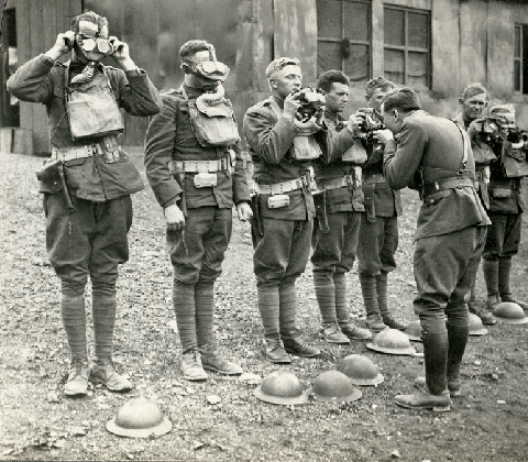 vintage 3d american soldiers in france in wwi learning how to medium