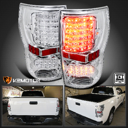 details about for 2007 2013 tundra chrome led tail lights rear brake lamps pair medium