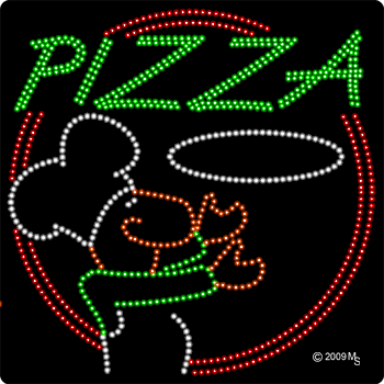pizza guy animated led sign pizza led signs every thing neon medium